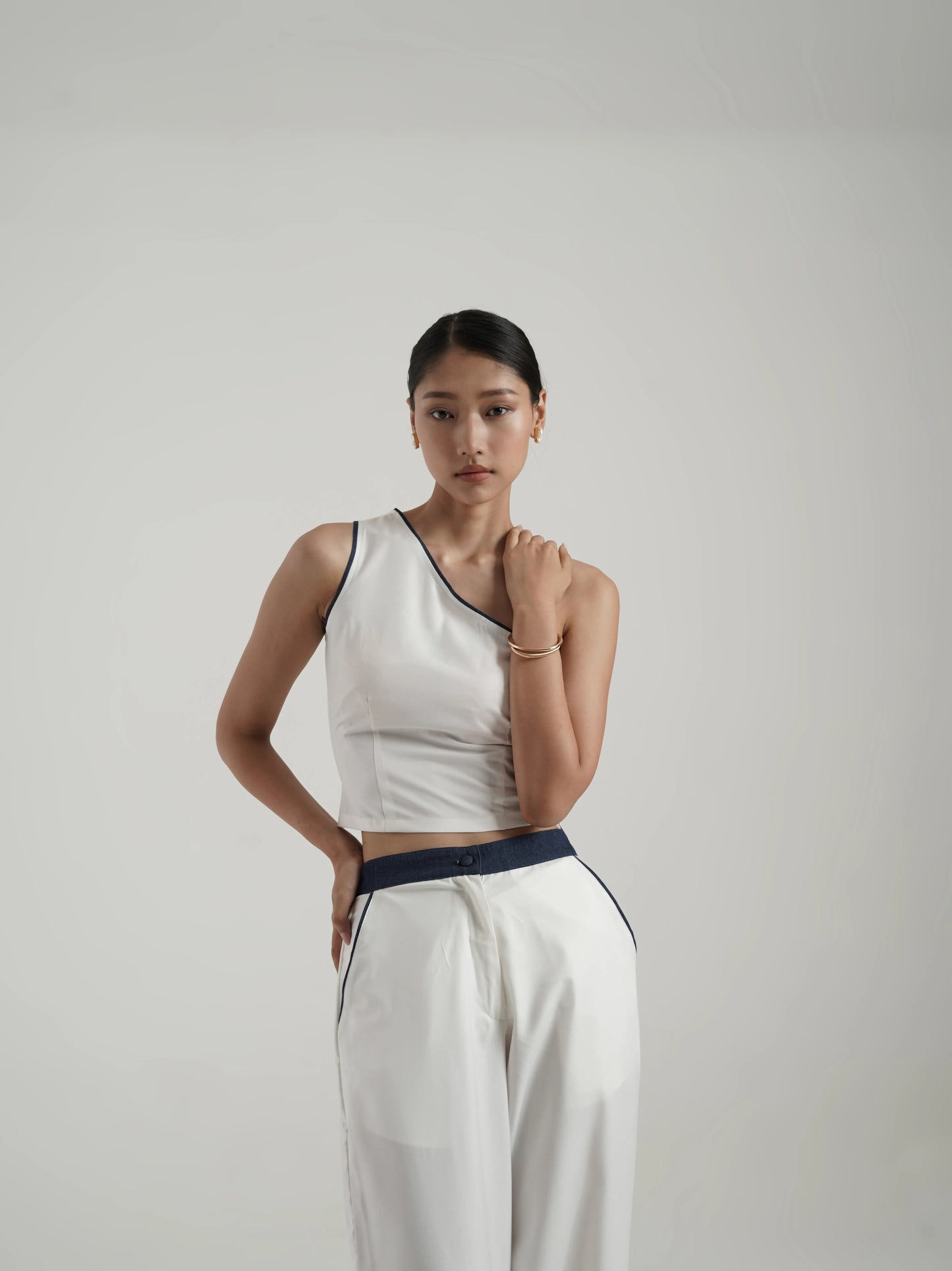 Denim detail coord set