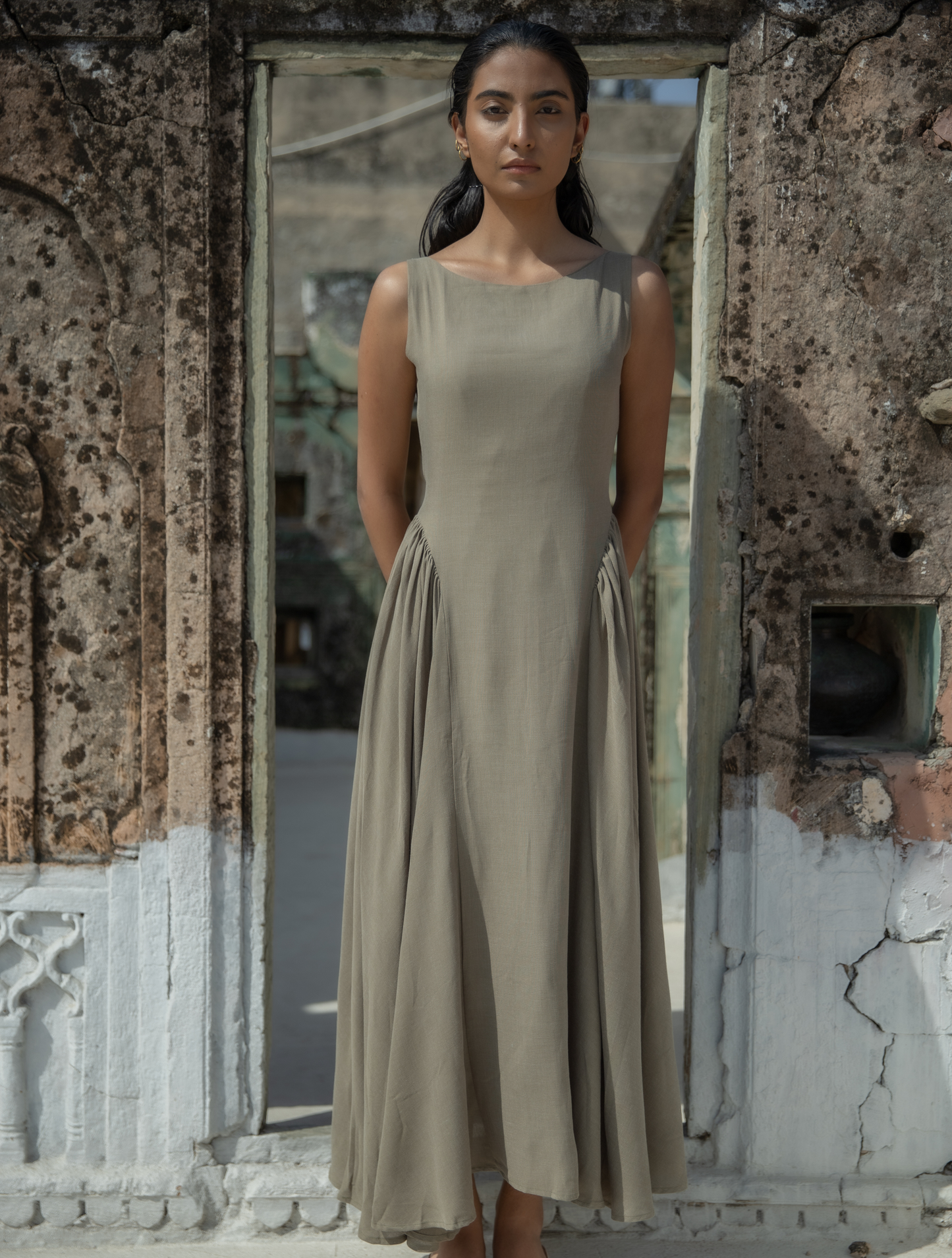 Aura Olive Dress