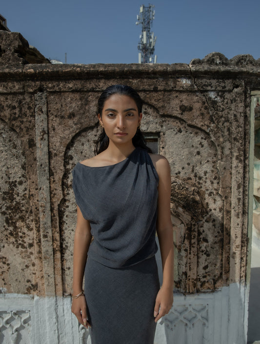 Off-the-Shoulder  Black Top