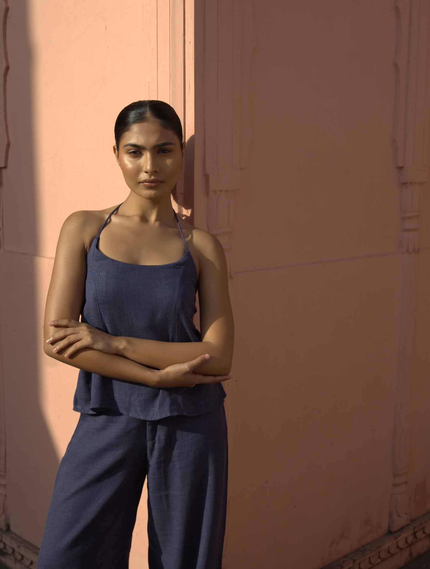 Denim Blue Halter Top