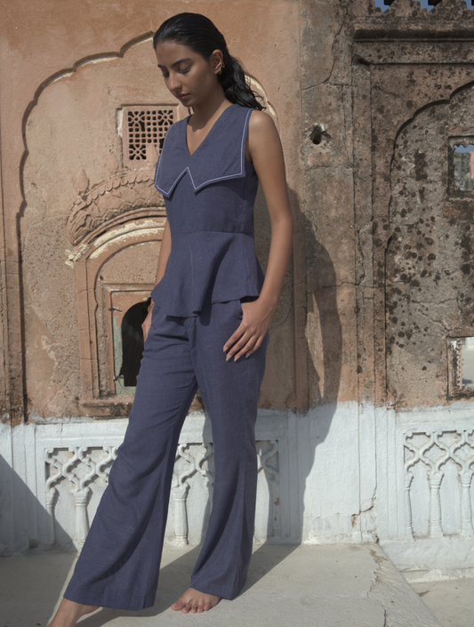 Hana Set in Denim blue