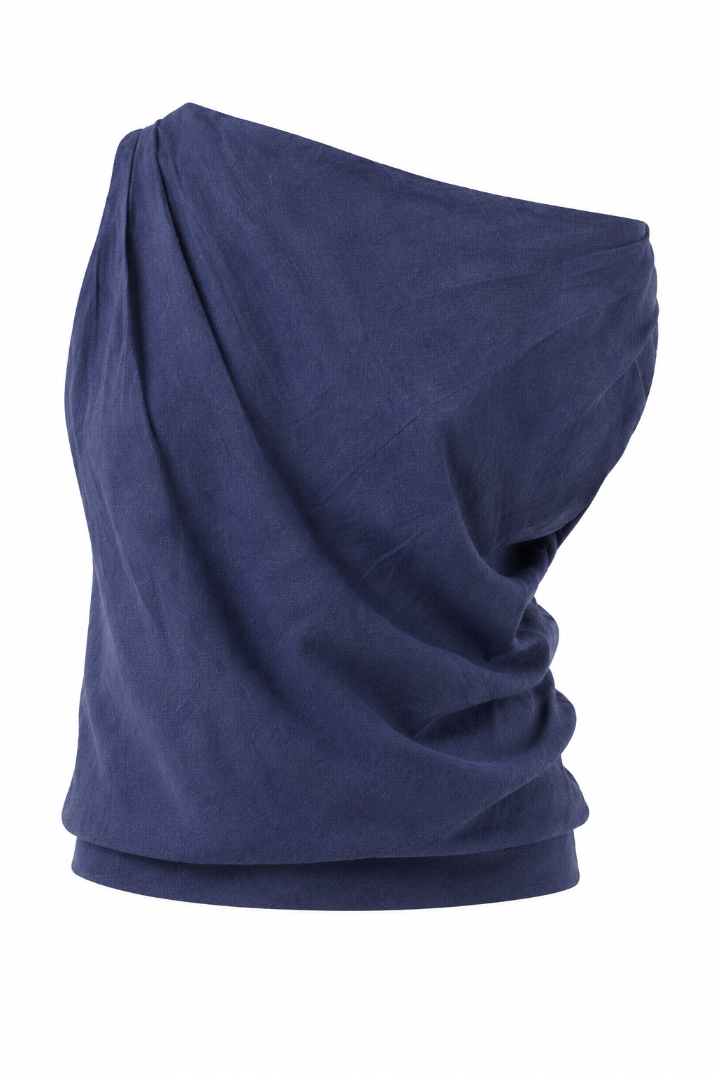 Off The Shoulder Denim Blue Top - Image 2