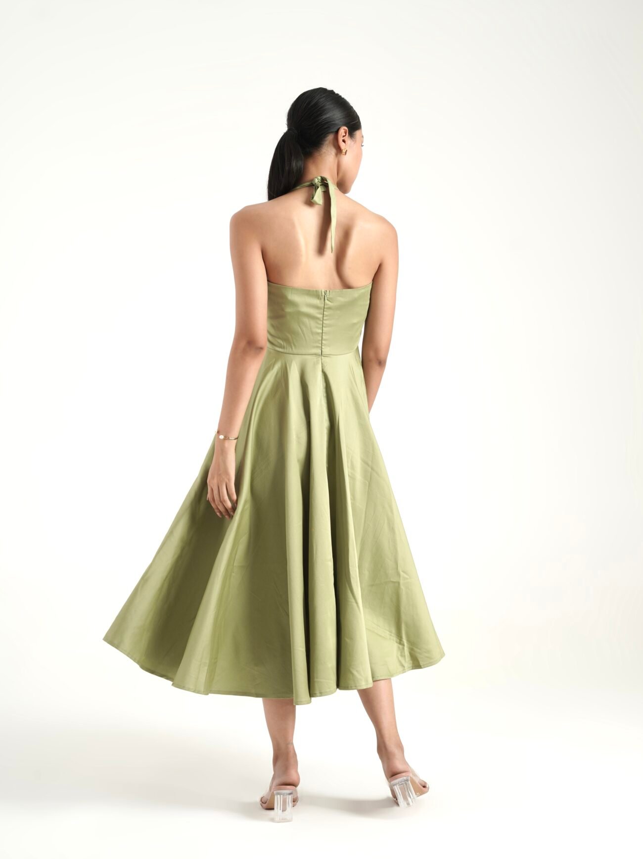 Elle dress in Matcha Green - Image 2