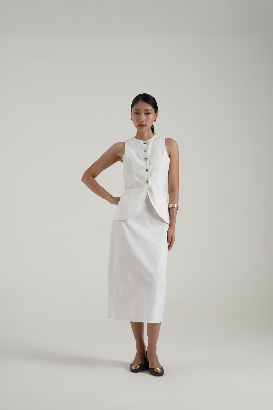 Poise waistcoat set with Midi Skirt - Image 2