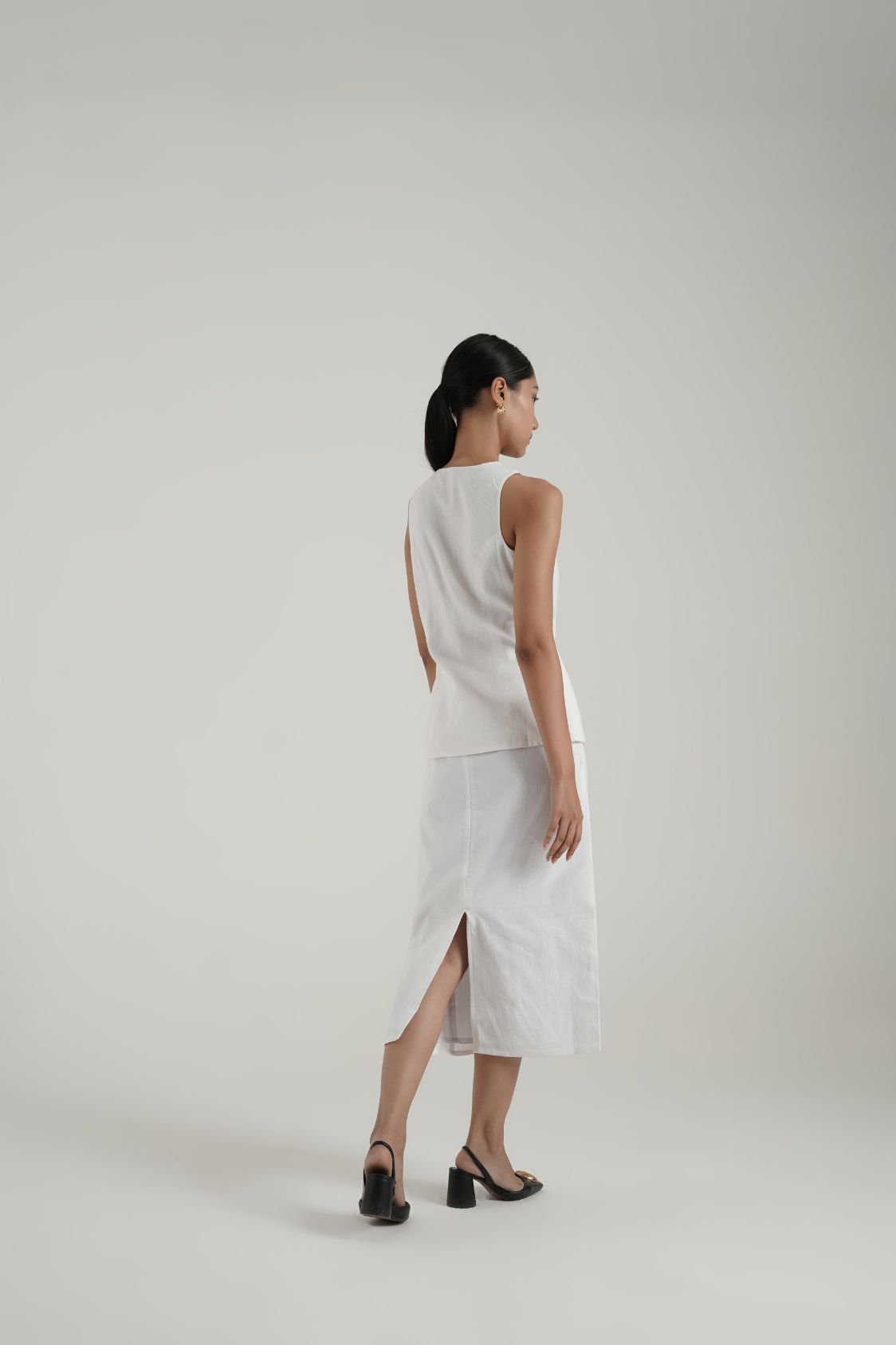 Poise waistcoat set with Midi Skirt - Image 5