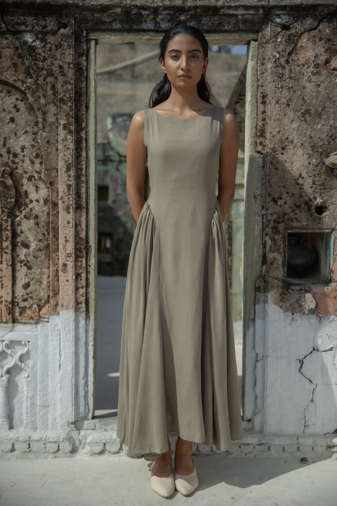 Aura Olive Dress