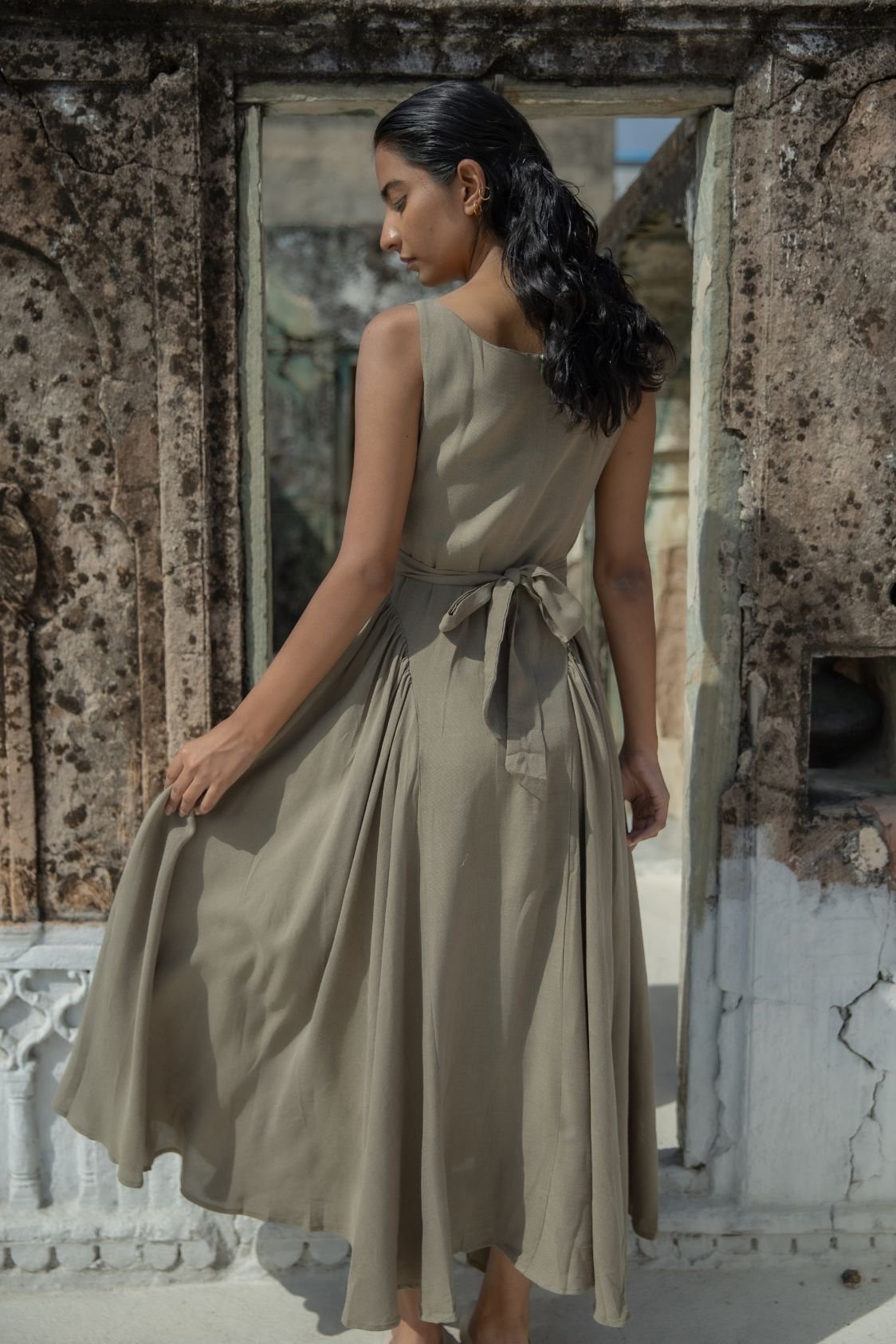 Aura Olive Dress - Image 2