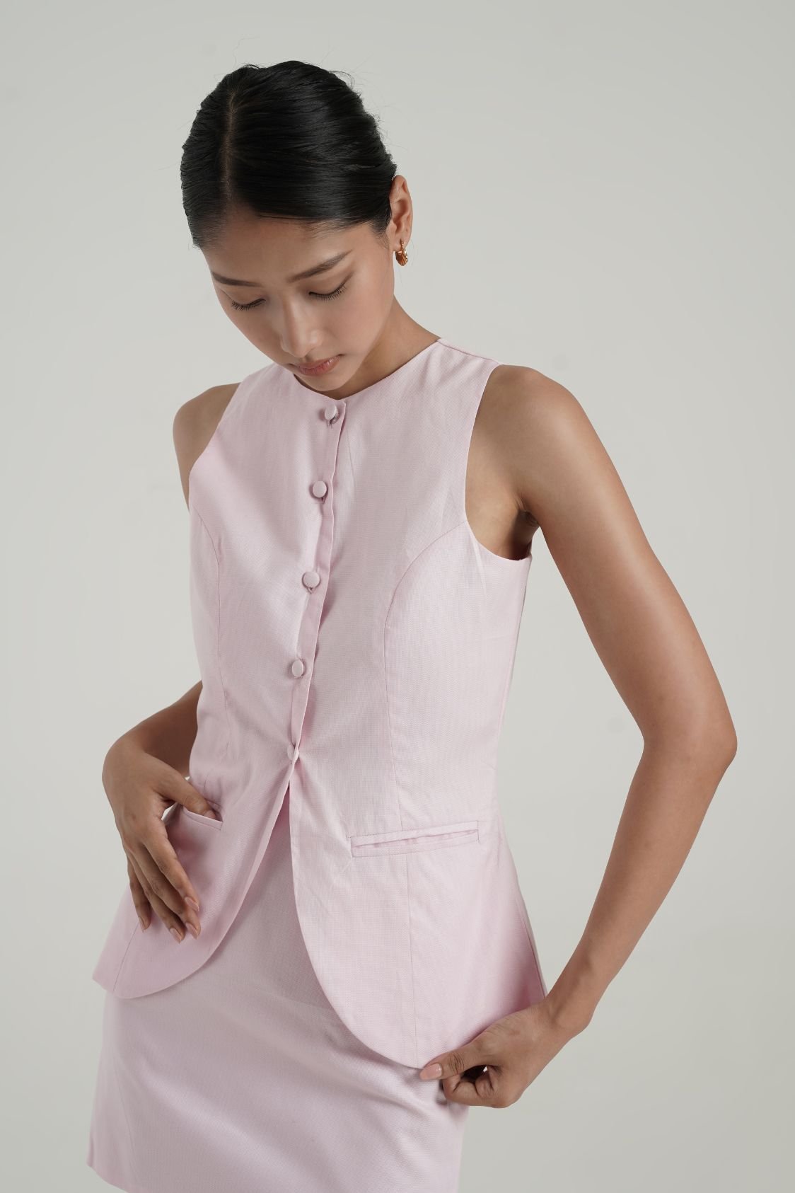 Poise Pink waistcoat set - Image 4