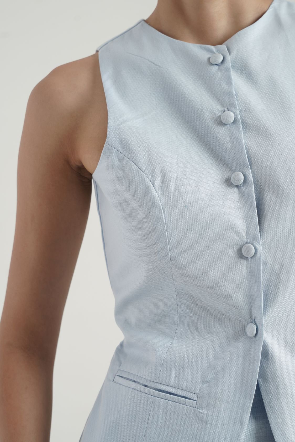 Poise Ice Blue waistcoat set - Image 2
