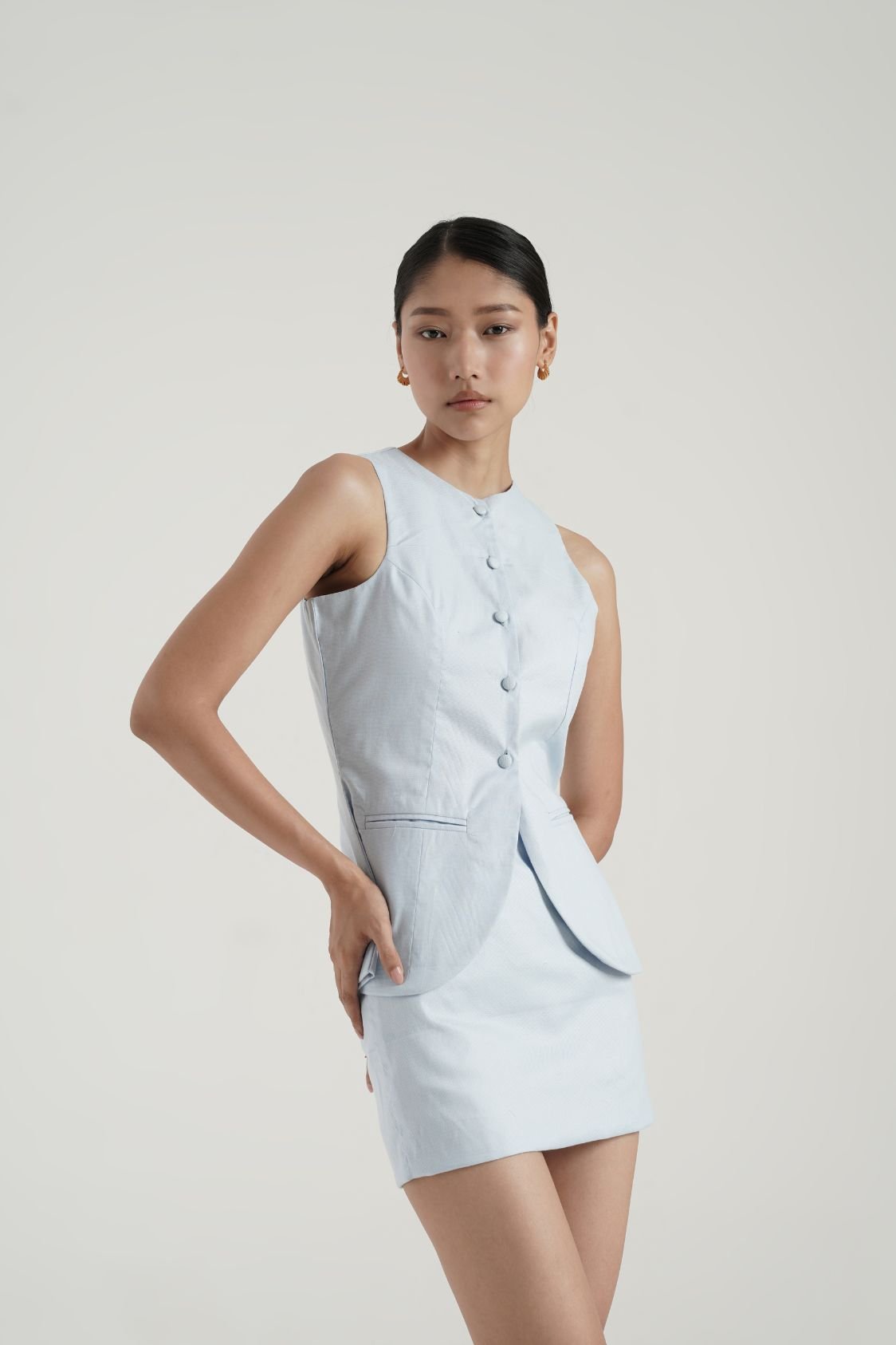 Poise Ice Blue waistcoat set - Image 5