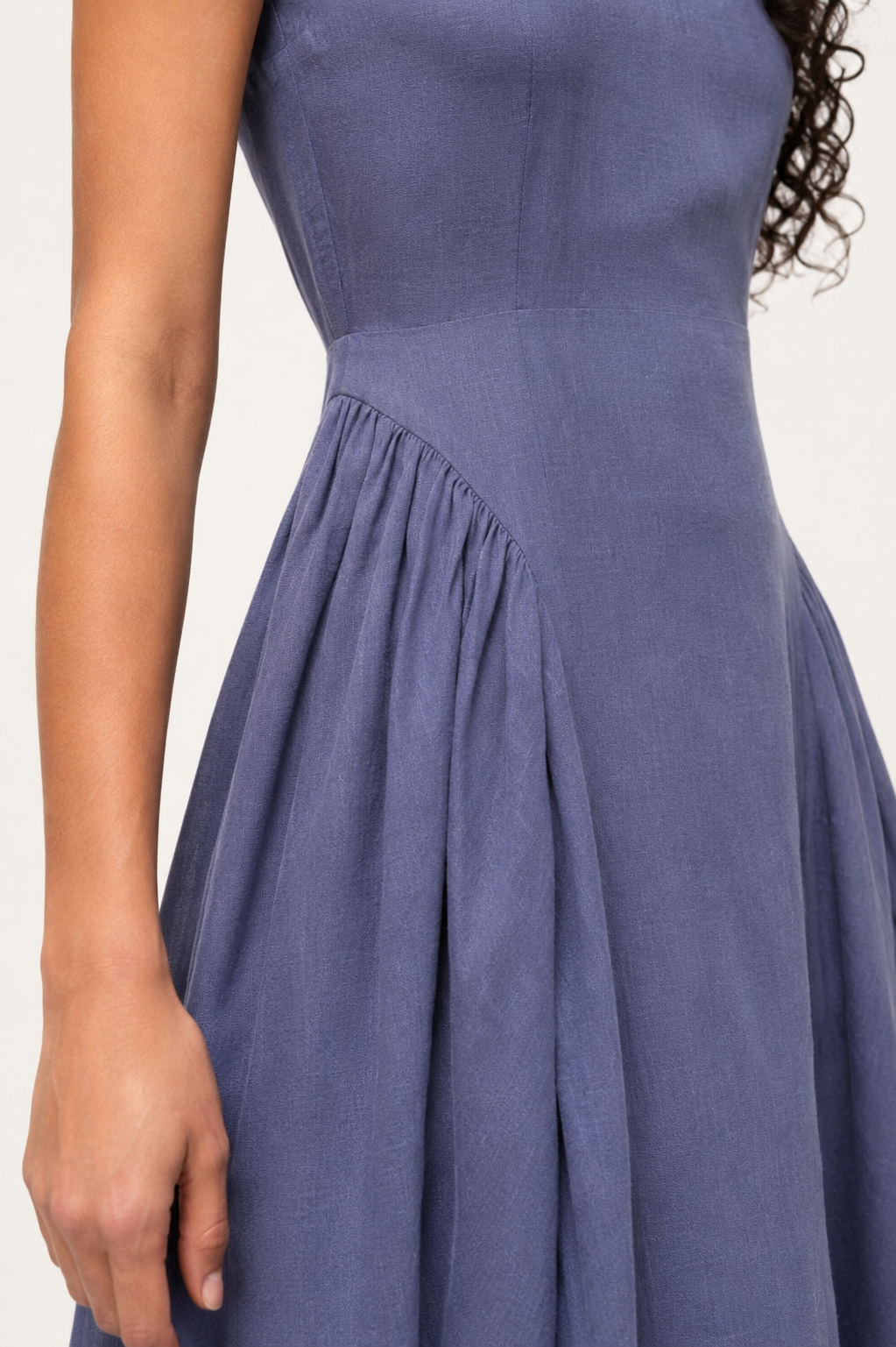 Aura Denim Blue Dress - Image 3