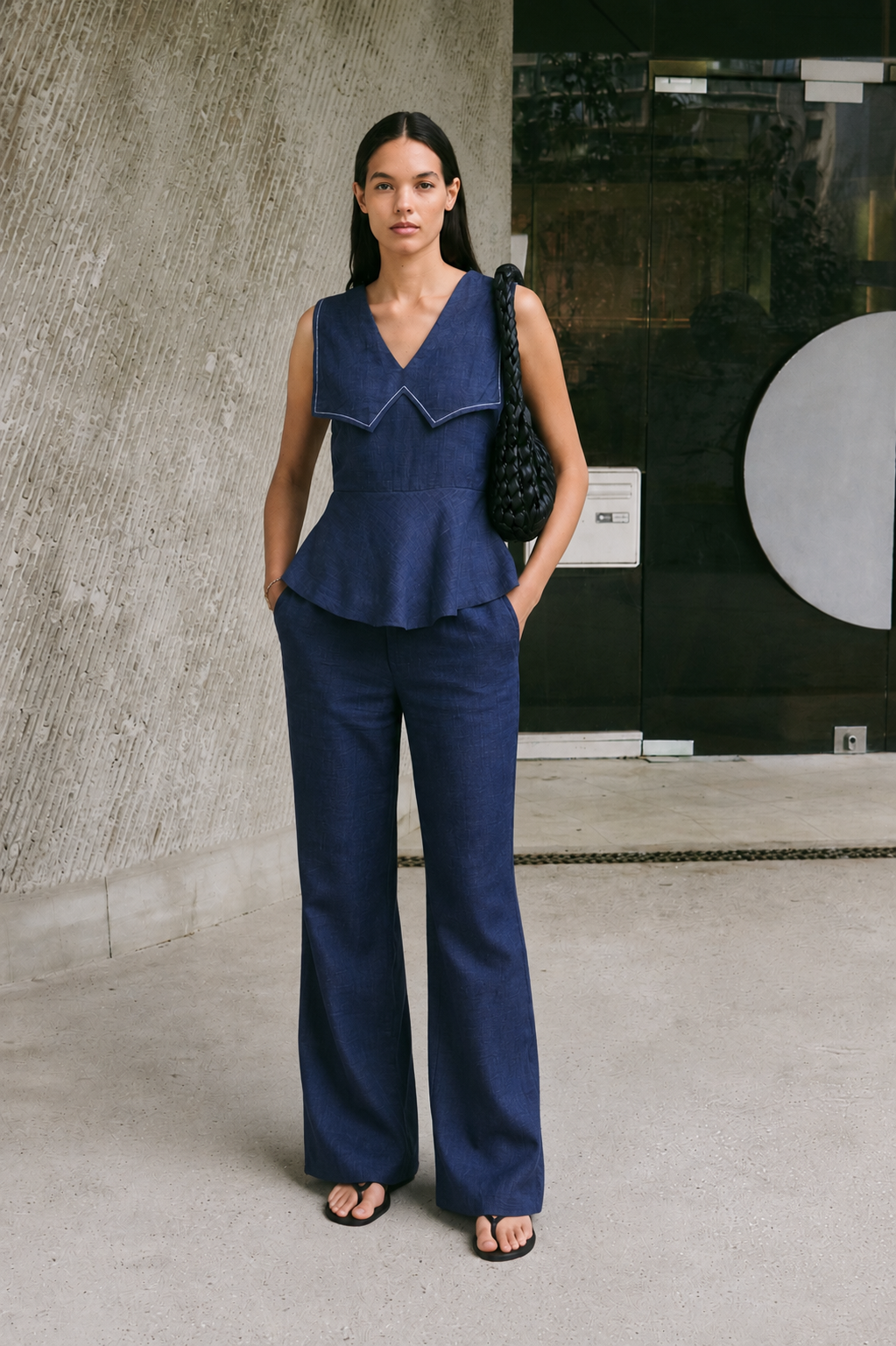 Hana Set in Denim Blue