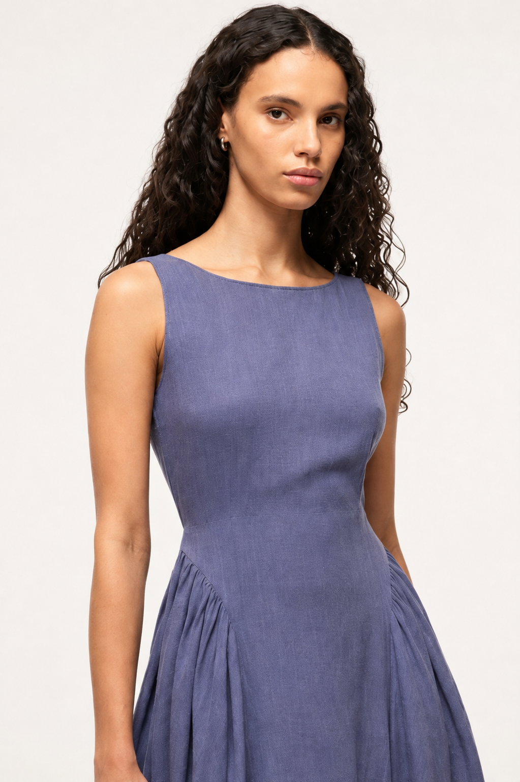 Aura Denim Blue Dress - Image 4