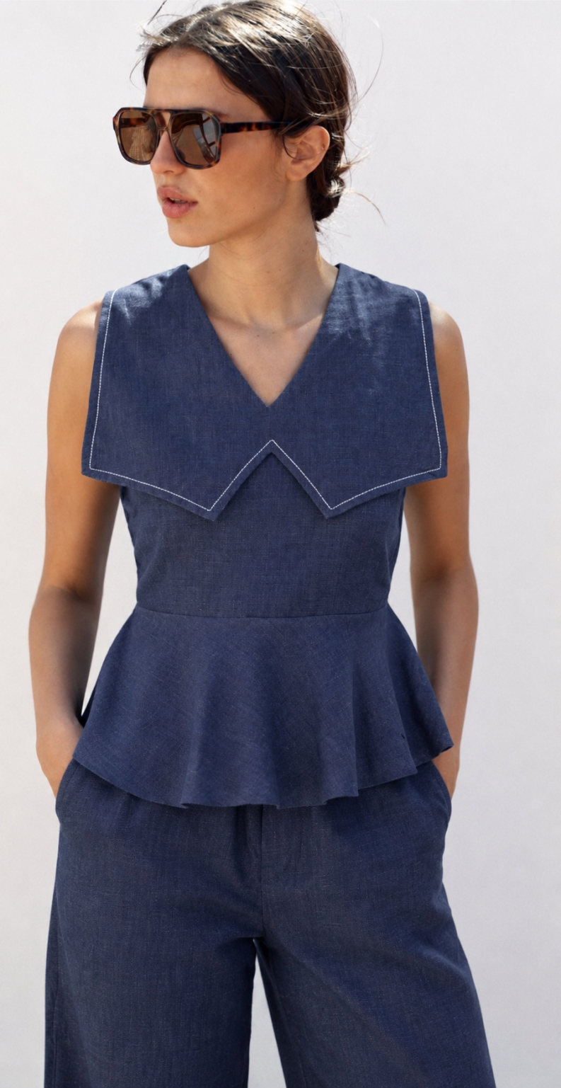 Hana Set in Denim Blue - Image 2