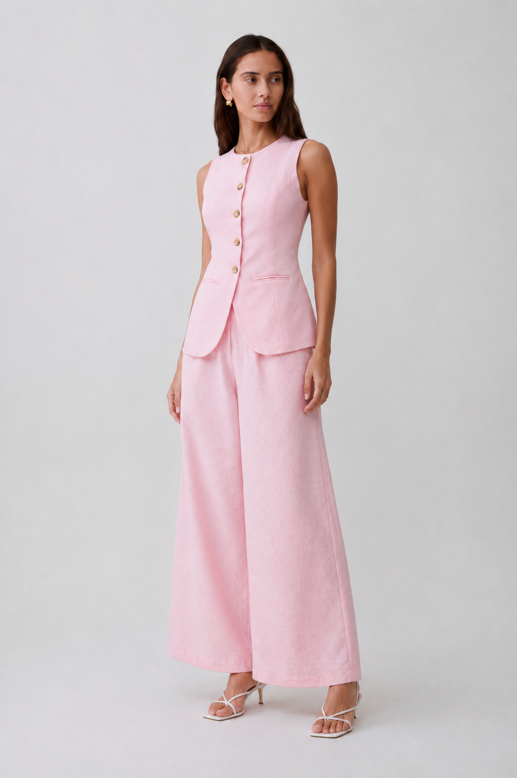 Pink waistcoat Pant Set