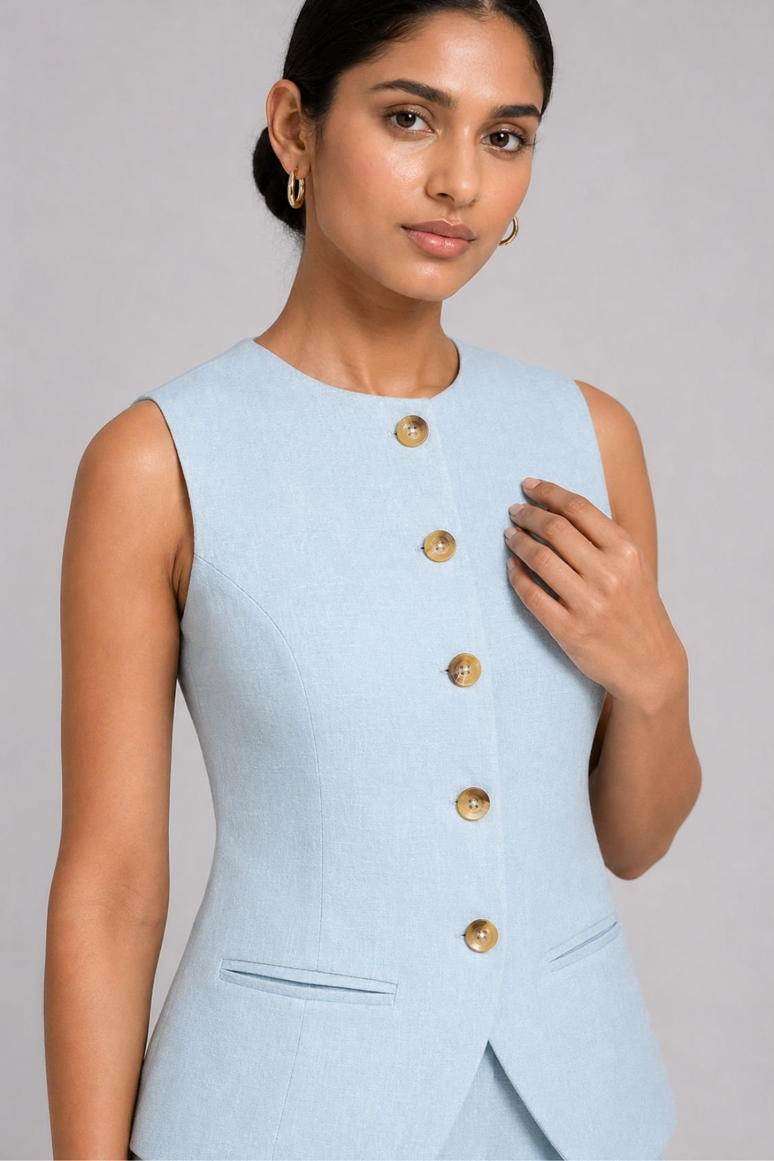 Blue waistcoat Pant Set - Image 3