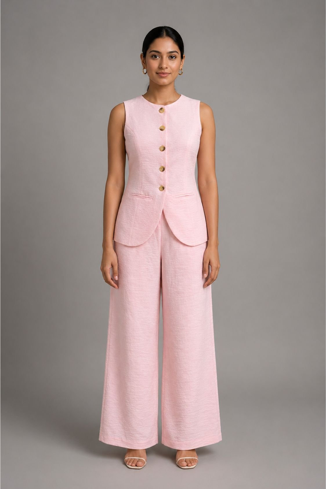 Pink waistcoat Pant Set - Image 3