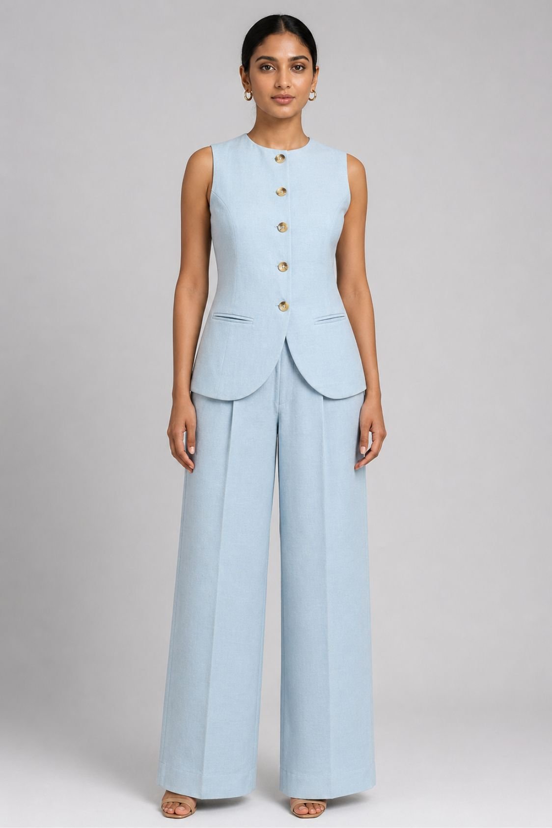 Blue waistcoat Pant Set - Image 4