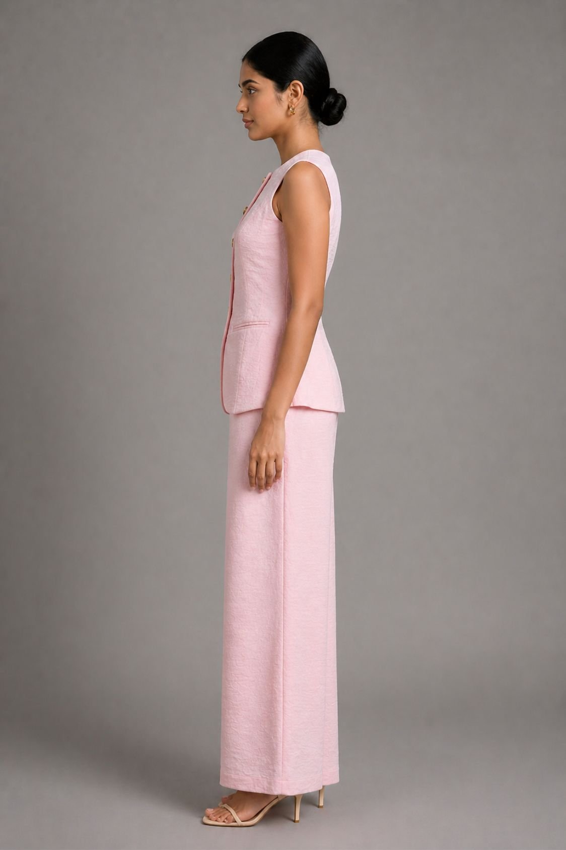 Pink waistcoat Pant Set - Image 5