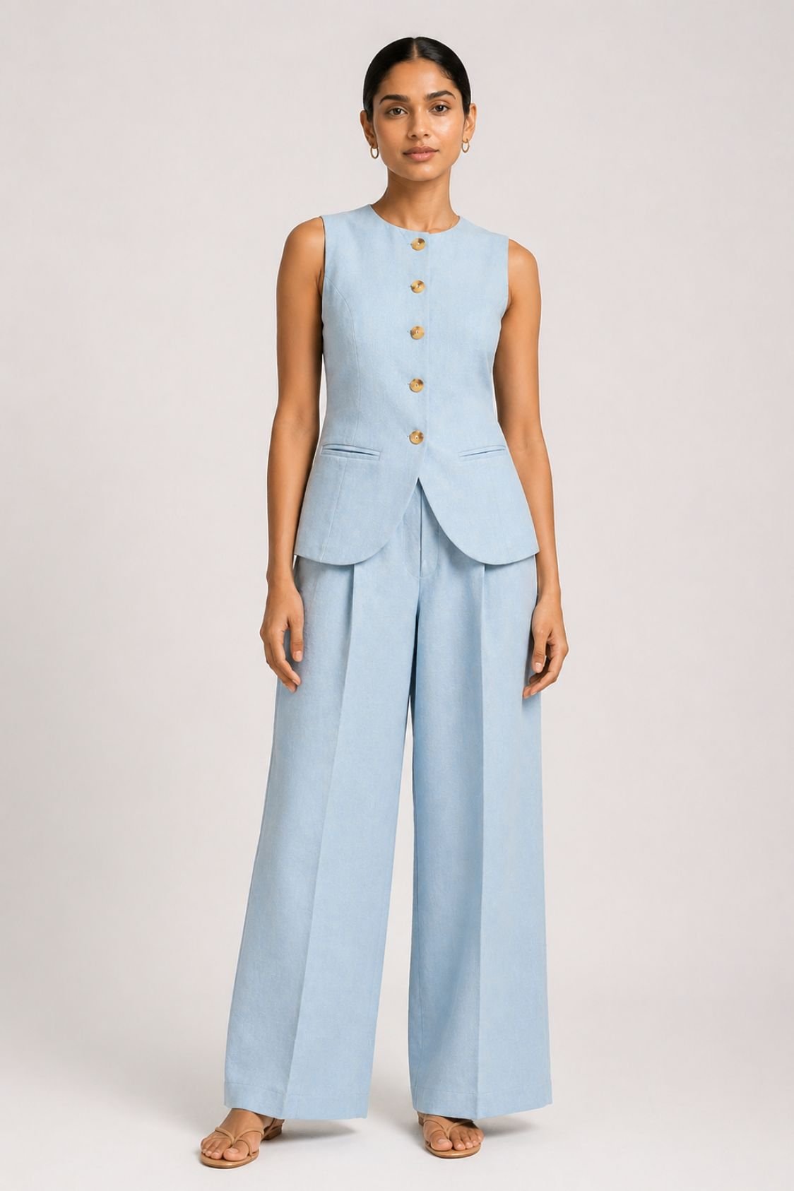 Blue waistcoat Pant Set - Image 2