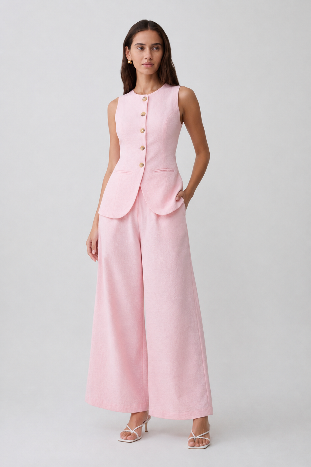 Pink waistcoat Pant Set - Image 4