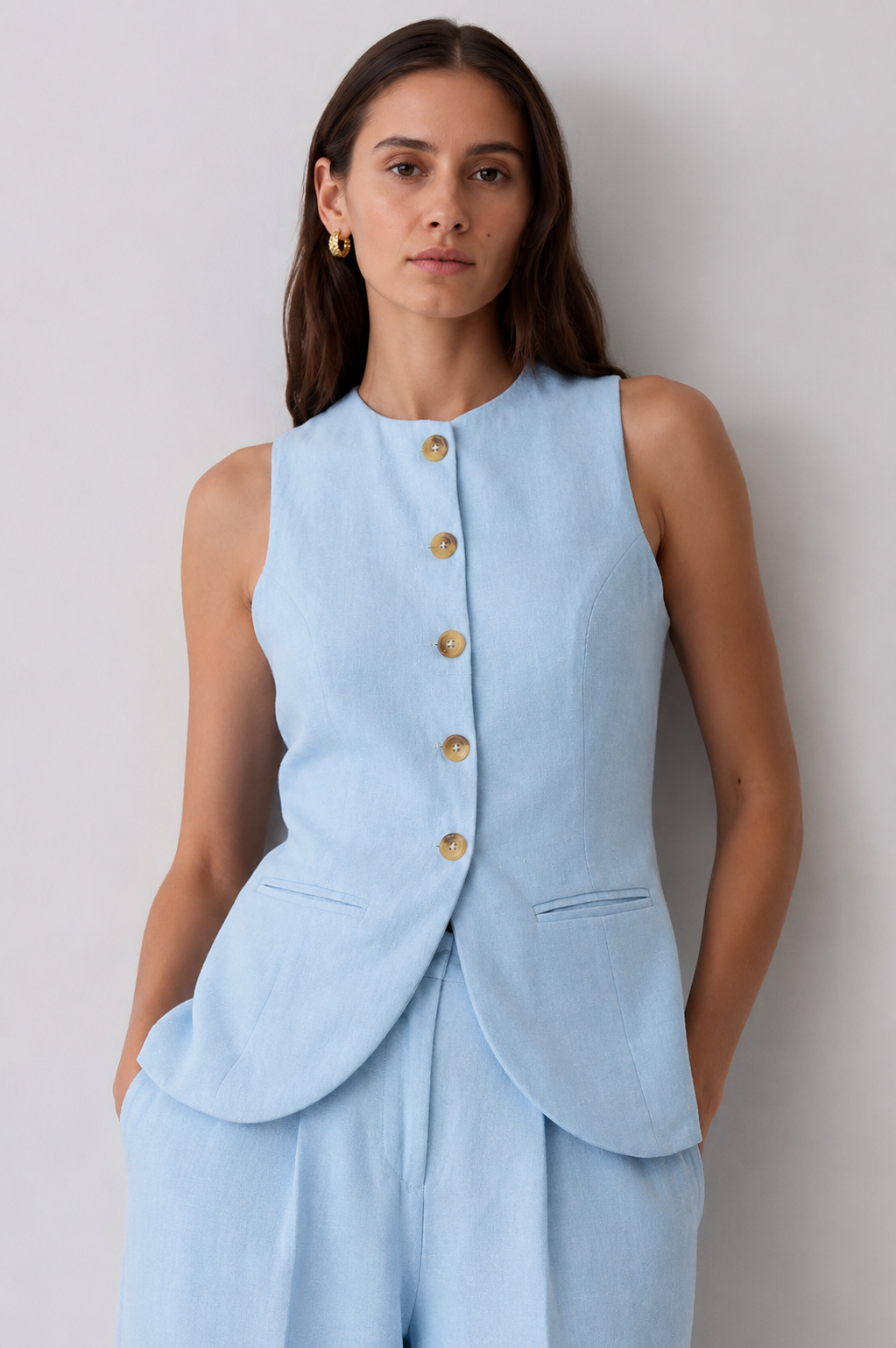 Blue waistcoat Pant Set - Image 2