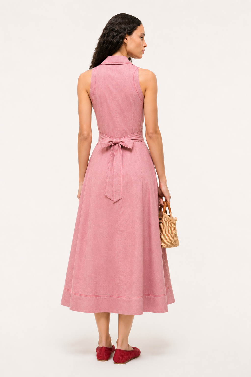 Cara Midi Dress in Pink - Image 2