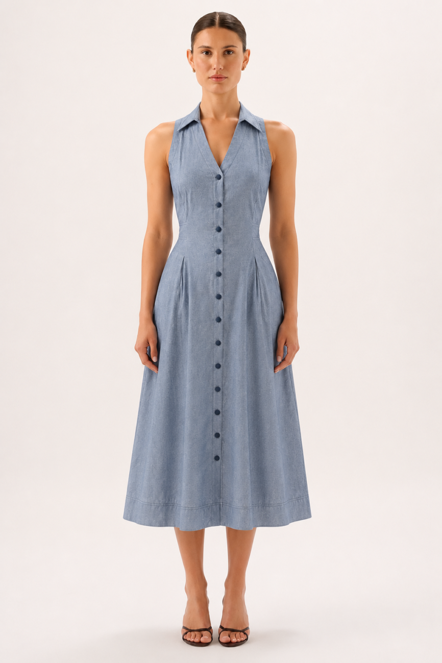 Cara Dress in Blue